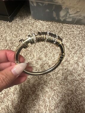 Gold-Tone Crystal Accent Bracelet - Unbranded